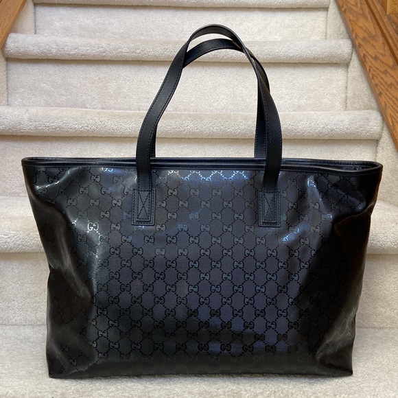 authentic gucci grey GG imprime large tote bag - Picture 2 of 15
